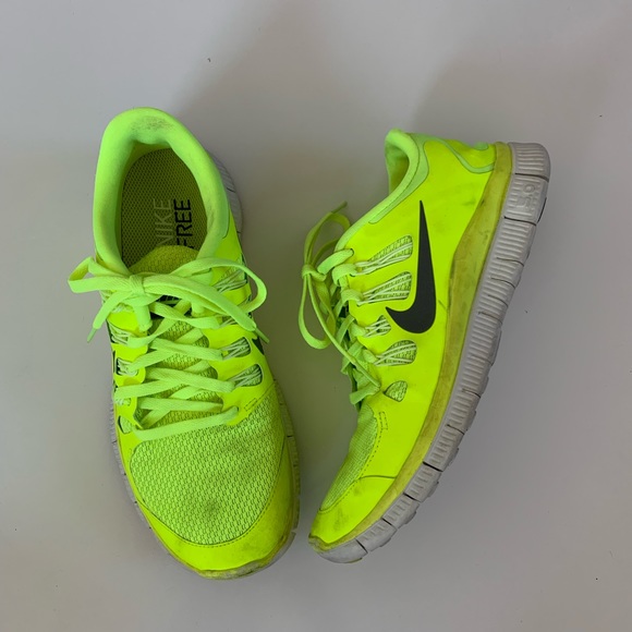 Neon yellow nike free runs Outlet